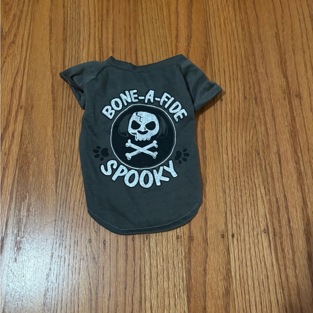 “Bone-a-fide spooky” cat or small dog shirt